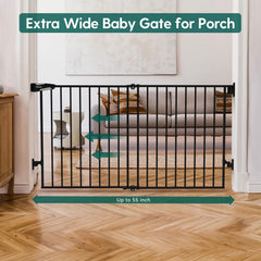 BABELIO stairs hardware-mounted gate shows secure installation on bannisters and doorways