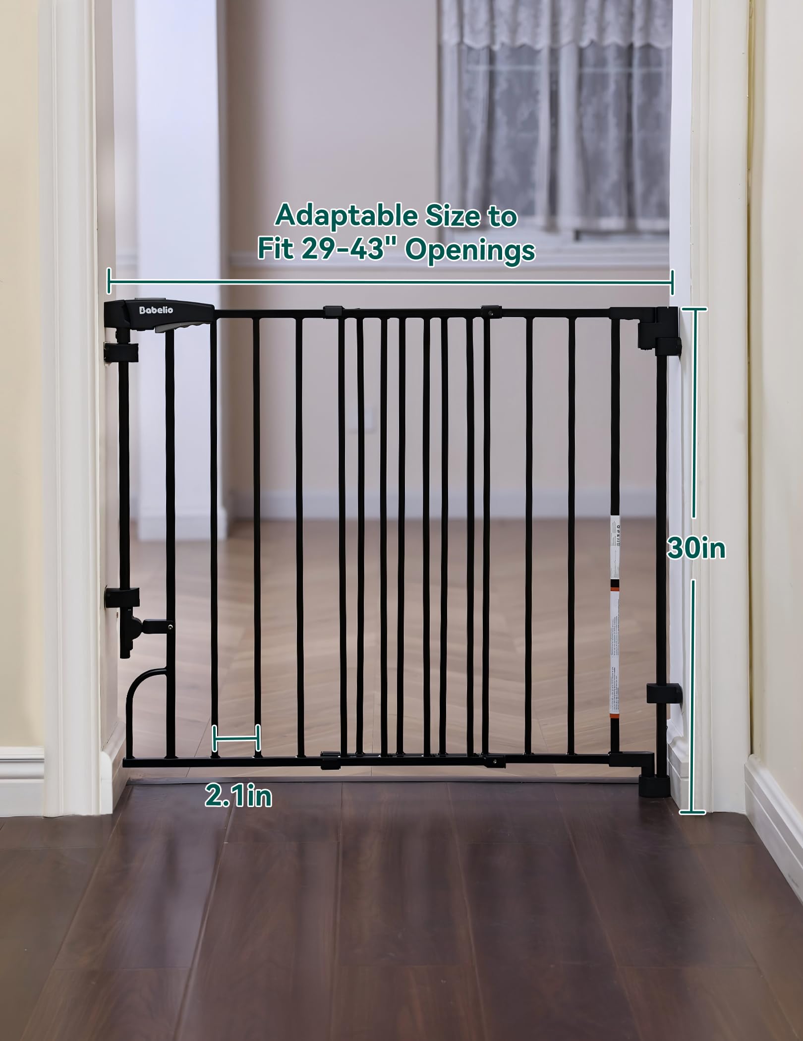Babelio stairs and doorway gate ideal for pets and children.