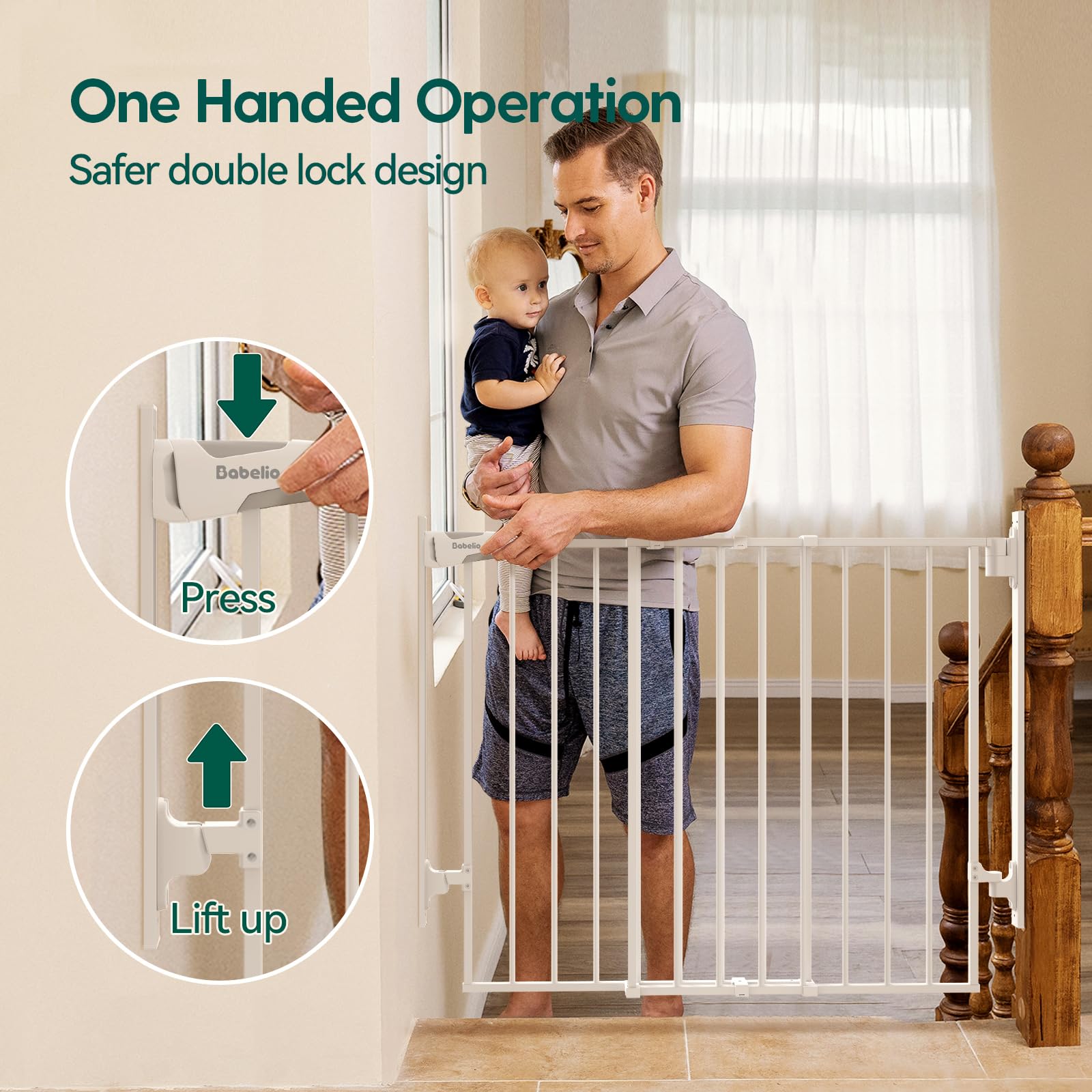 BABELIO stay-open option allows hands-free access for ongoing meals or tasks.