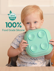 BABELIO suction plate during mealtime reduces spills for toddlers learning self-feeding
