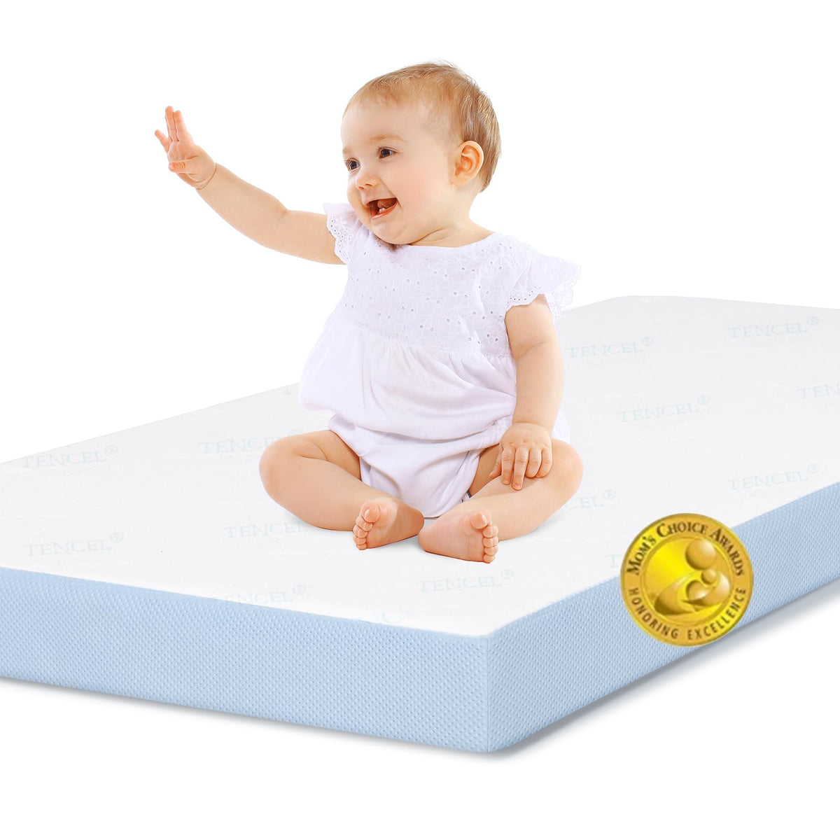 BABELIO toddler mattress crib memory-foam: supportive surface for restful naps.