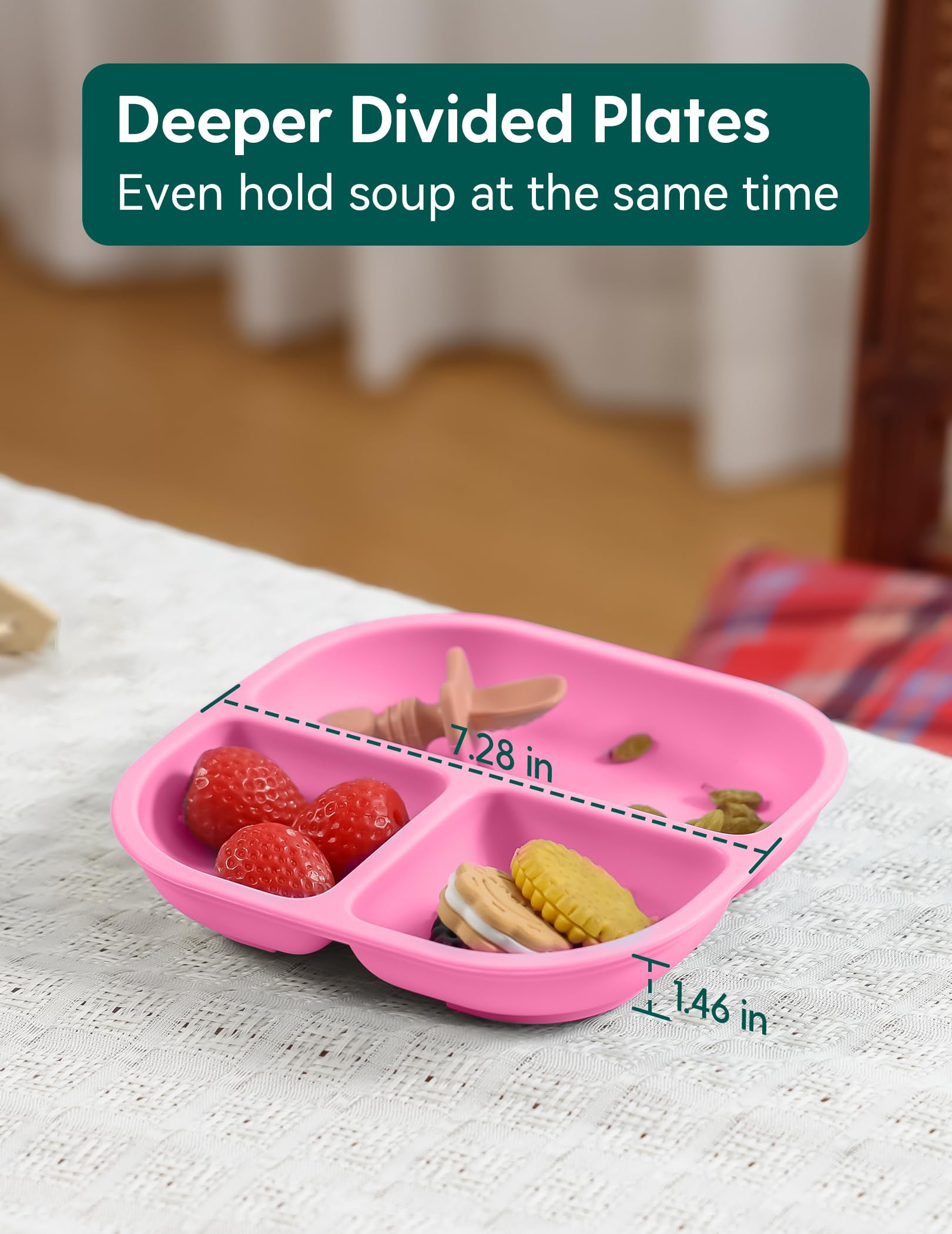 BABELIO travel-friendly stackable plate demonstrating easy storage