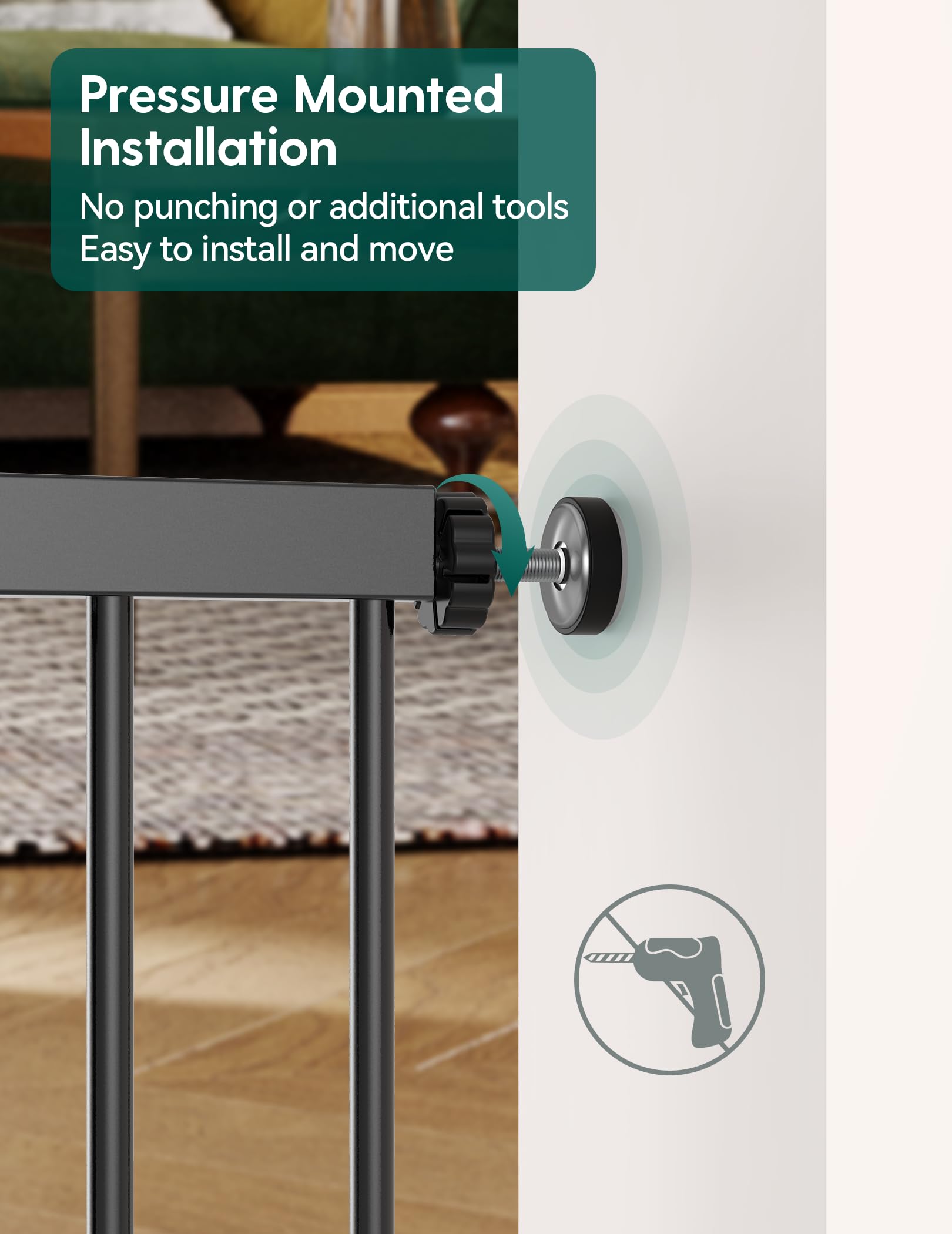 BABELIO double lock system adds child safety while remaining easy for adults.