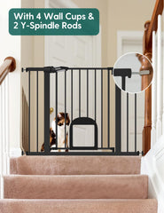 BABELIO pressure-mount installation gate installs quickly without wall damage.