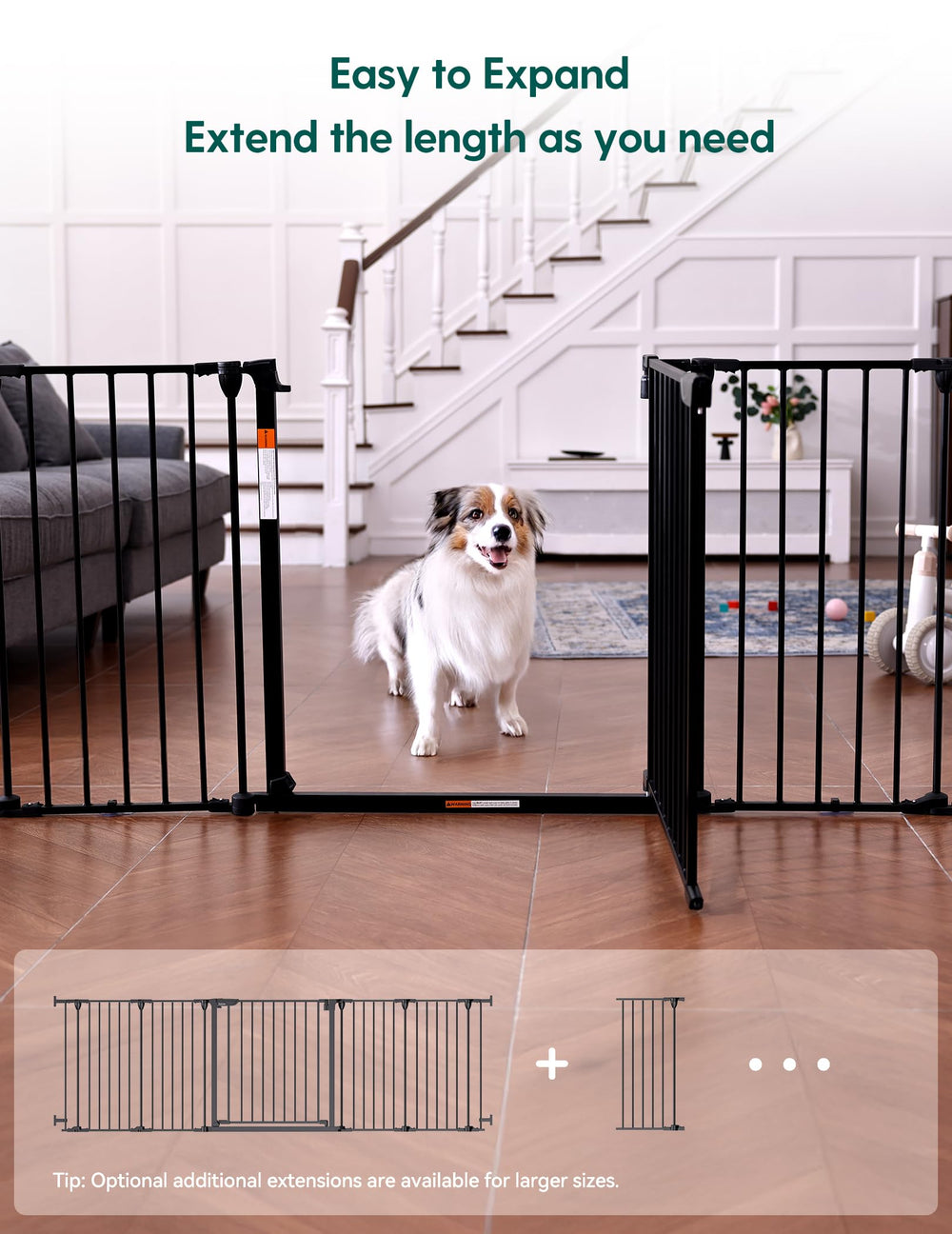 Babelio versatile indoor gate suitable for stairs and kitchens