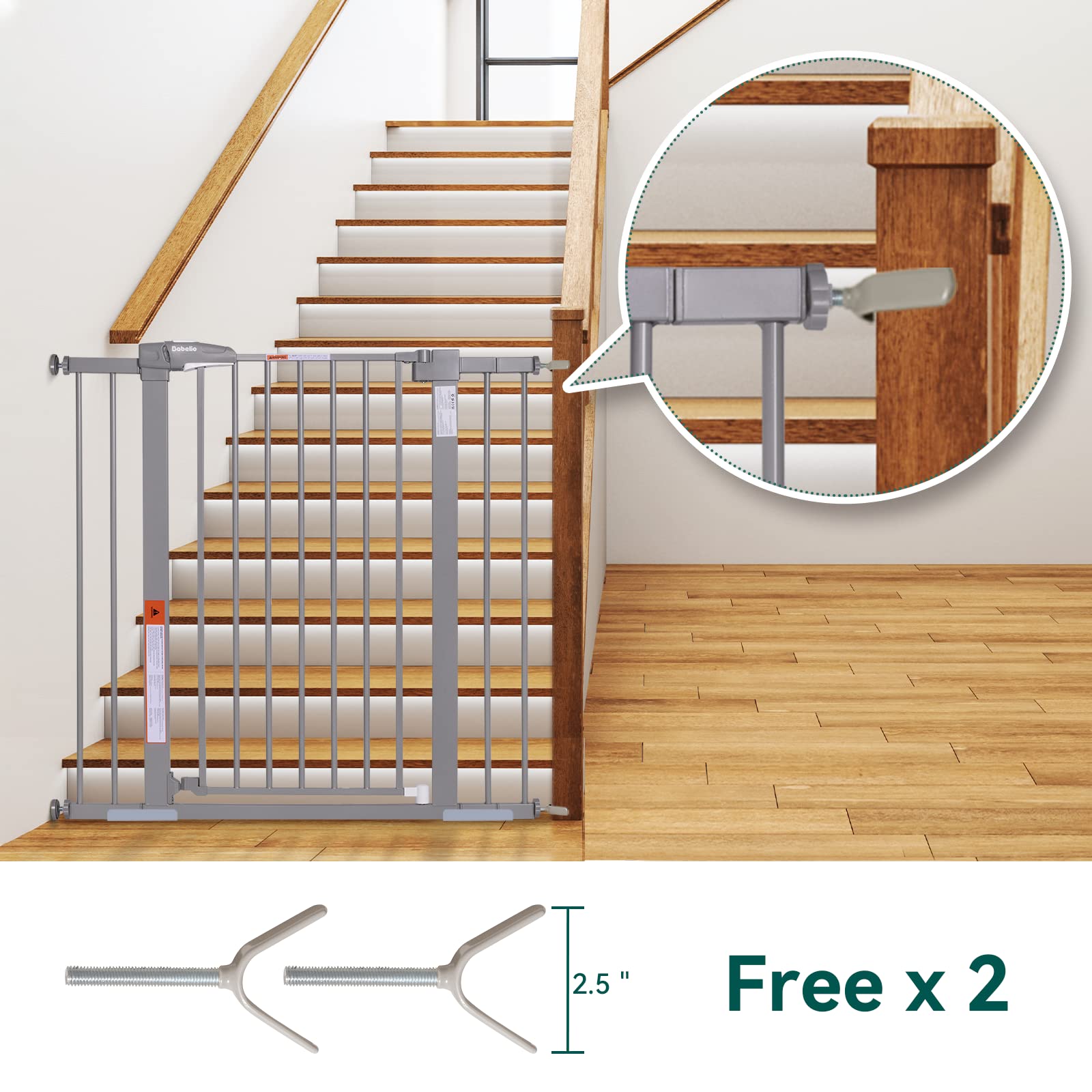 BABELIO walk-through door with double lock lever for easy adult access.