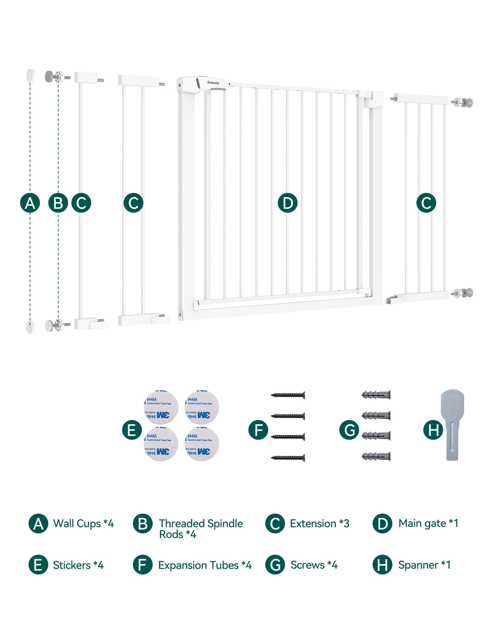 BABELIO wall protectors kit prevents wall marks during installation