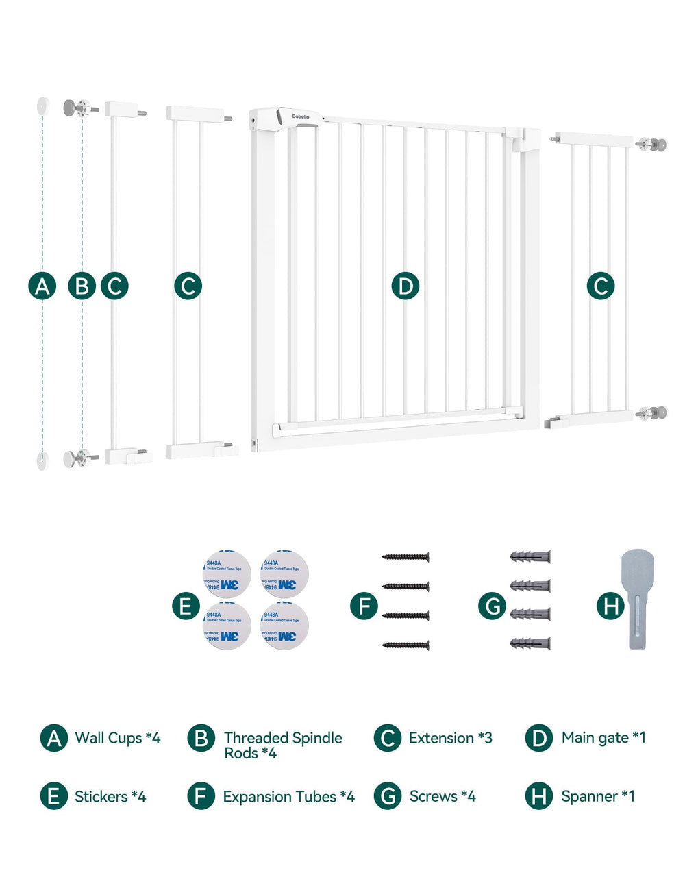 BABELIO wall protectors kit prevents wall marks during installation