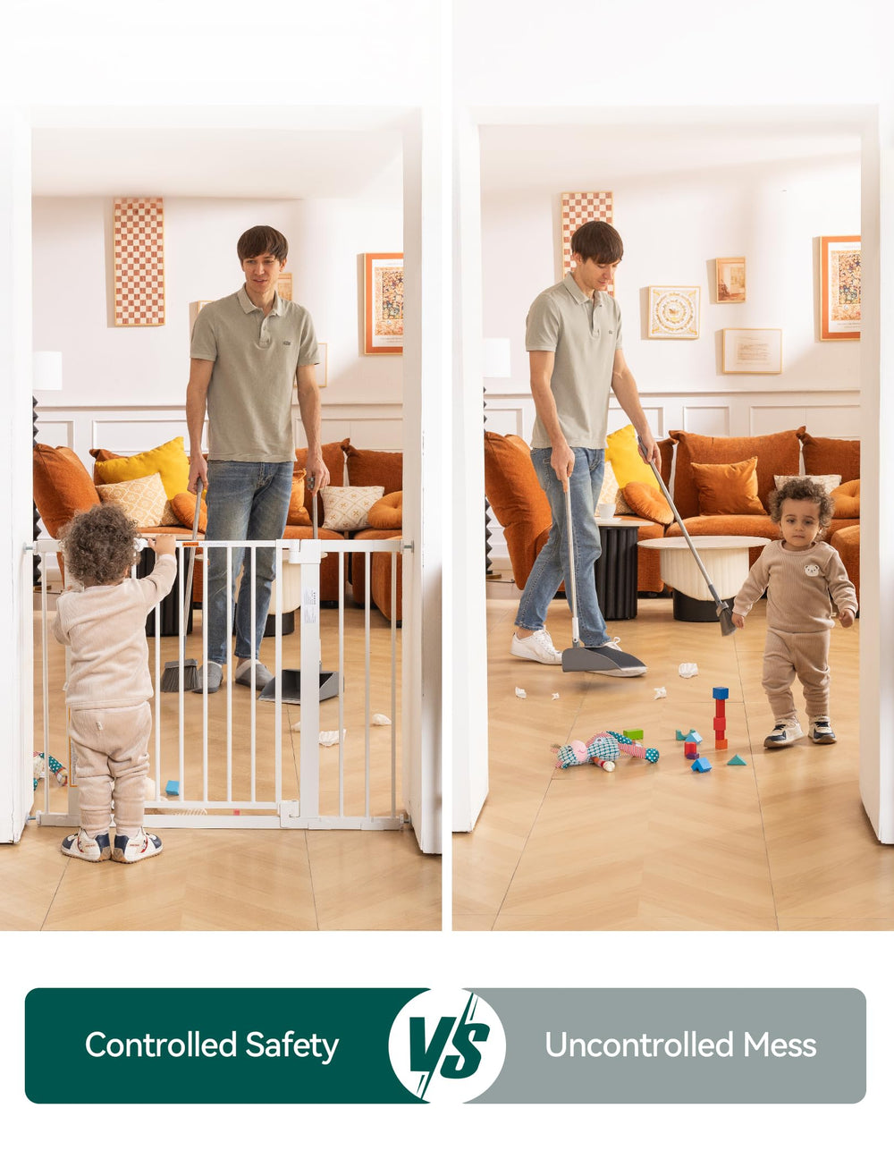 Babelio white finish blends with home décor and high-traffic areas.