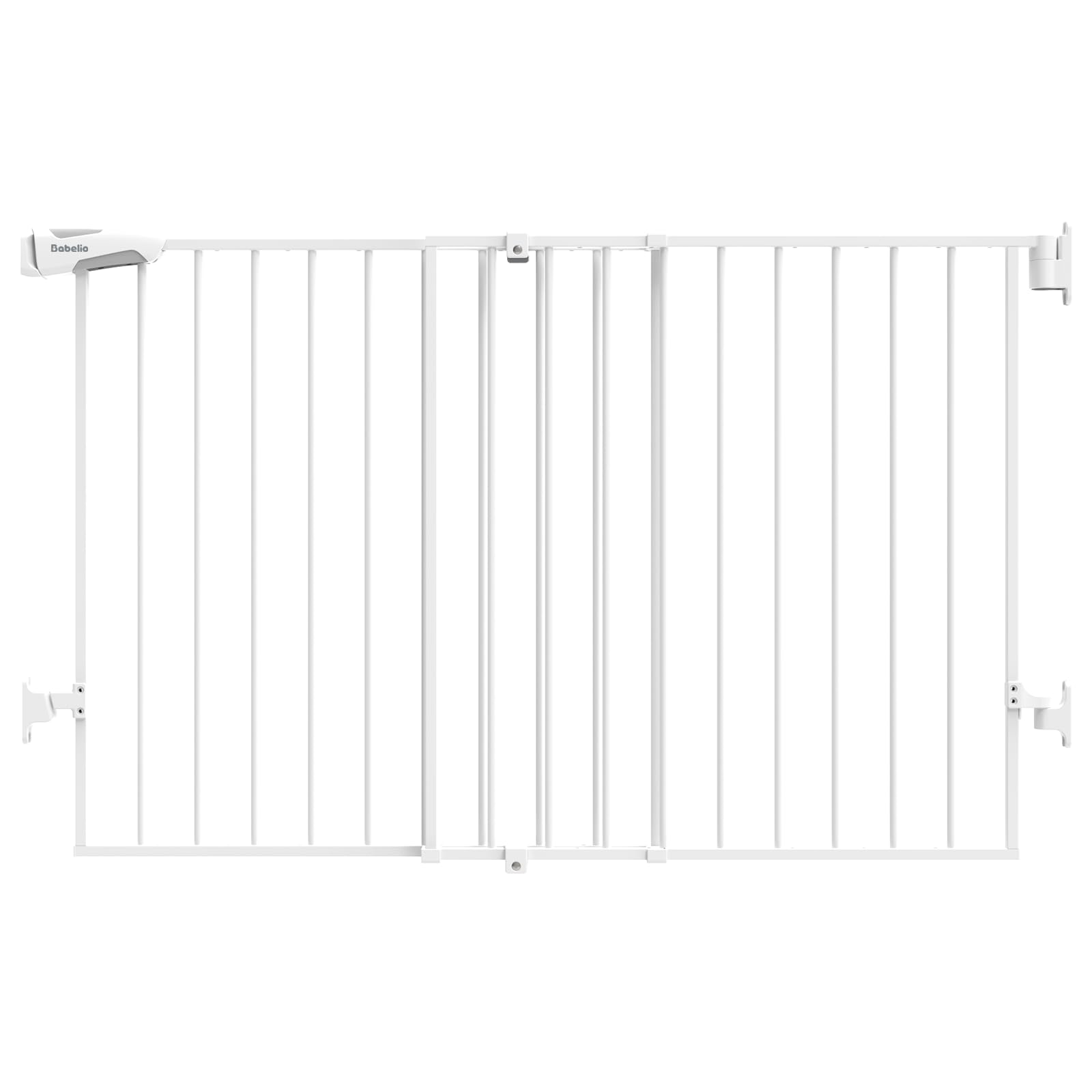 BABELIO wide walk-through door gate enables easy access for adults and pets