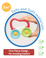 BaBeloved My First Car teether with multiple textures supports sensory development and chewing comfort.