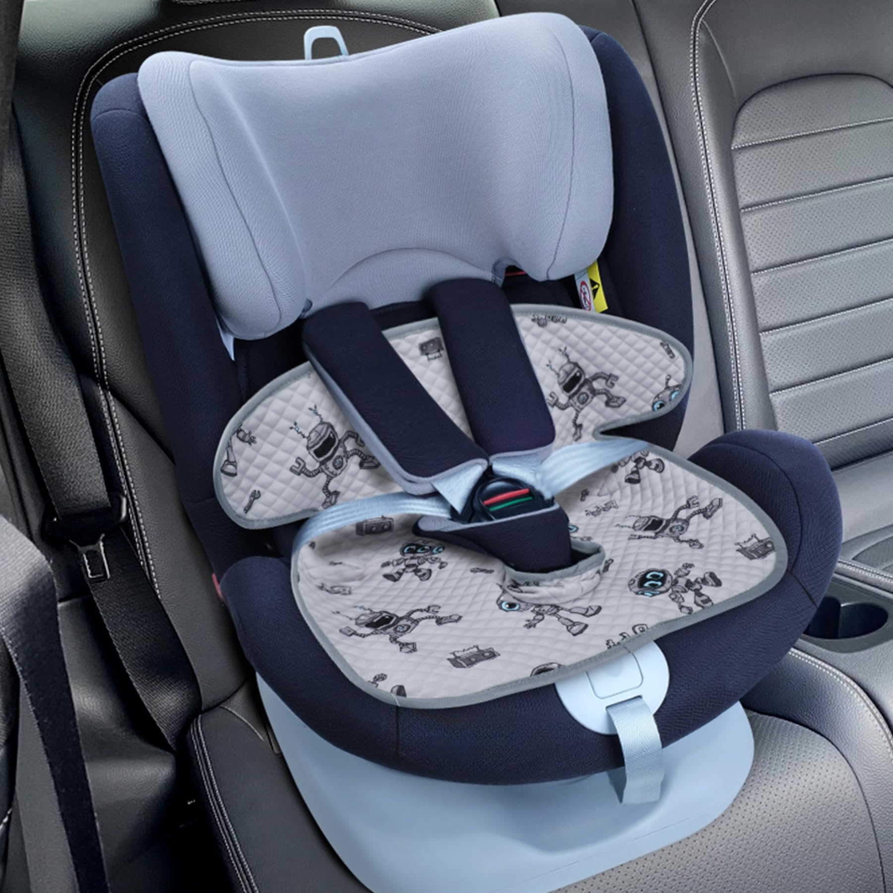Babenest robot-grey protector side view guards stroller seats from spills