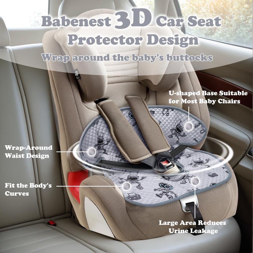 Babenest robot-grey waterproof layer highlights leak protection for mess-free rides