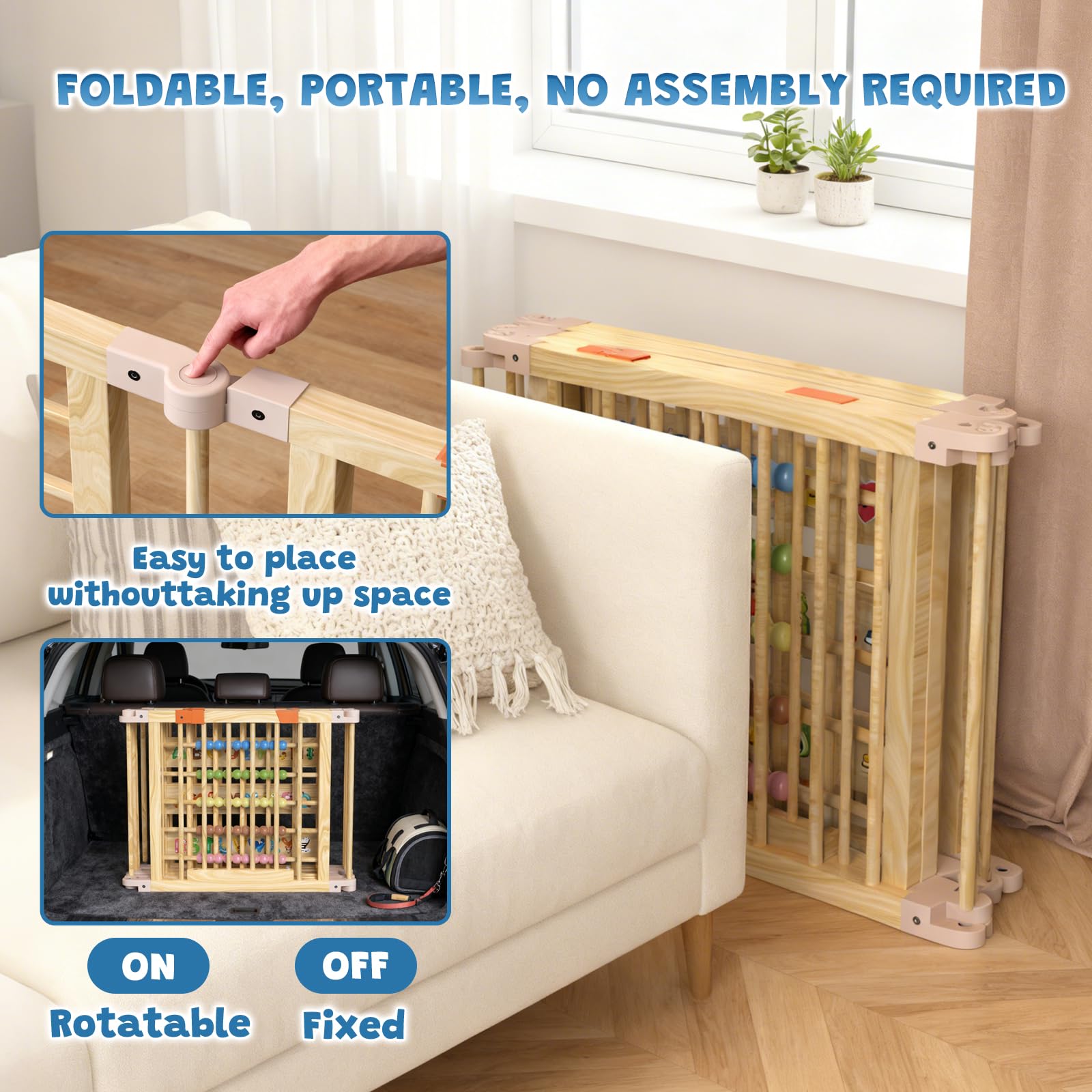 BabeNova compact fold saves space when not in use.