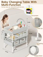 BabeNova dresser with storage drawers keeps baby essentials neatly organized.