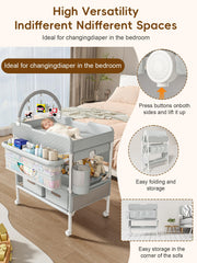 BabeNova locking wheels ensure safe, portable use across rooms.