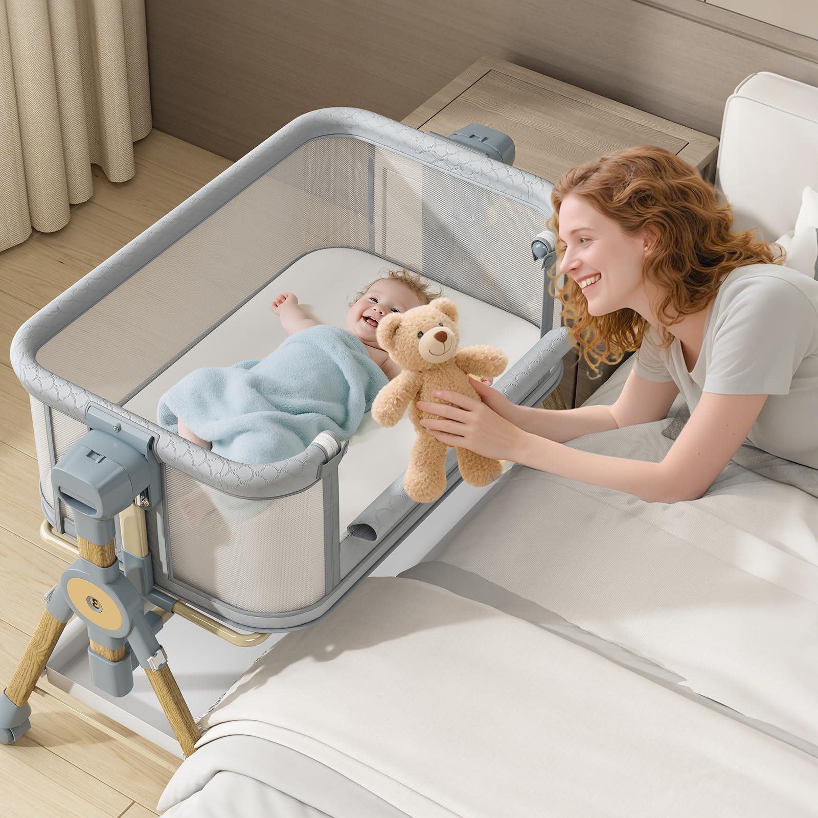 BabeNova built-in music night light provides soothing bedtime ambiance