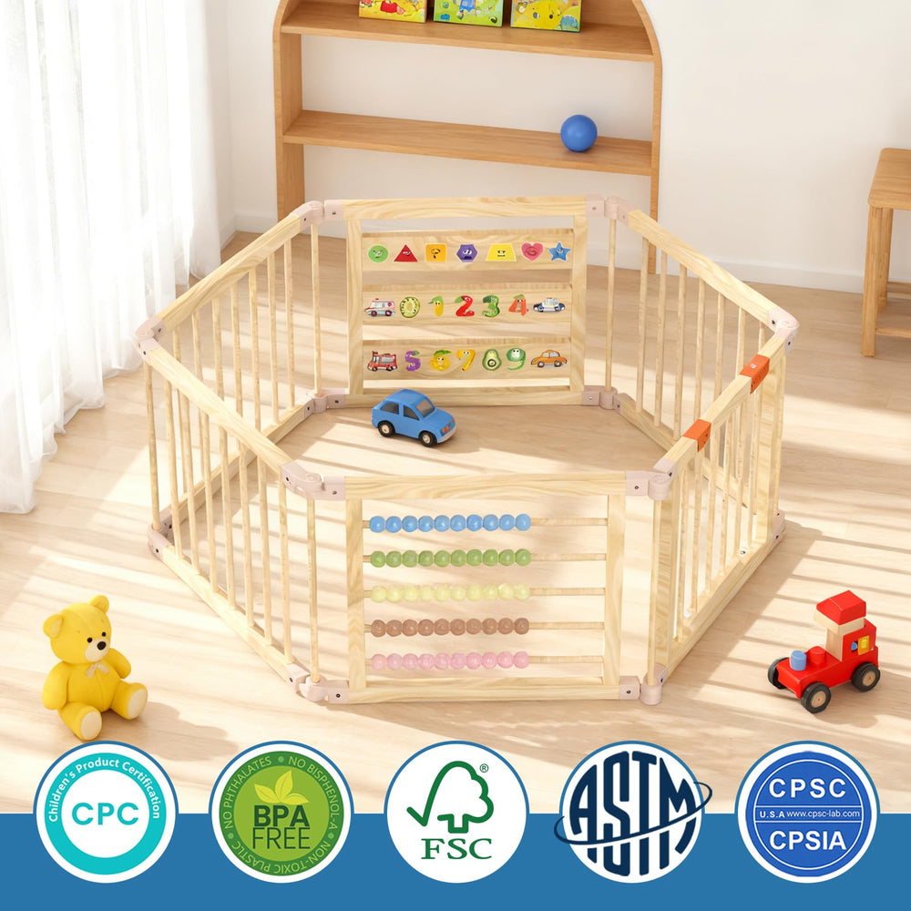 BabeNova non-slip base pads keep playpen stable on indoor floors.