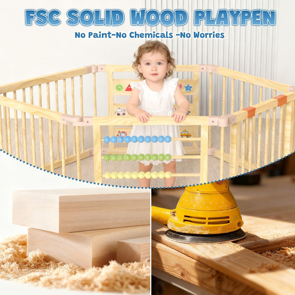 BabeNova smooth New Zealand pine wood for safe, sturdy construction.