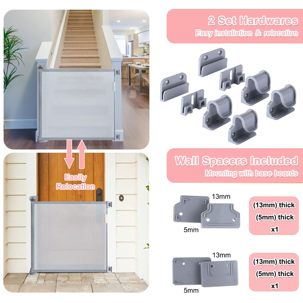 Babepai 34-inch tall gate provides vertical coverage to help keep little ones safe.