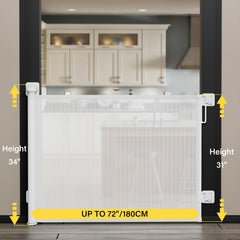 Babepai retractable mesh gate compact storage when not in use