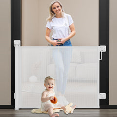 Babepai baby gate-stairs-no-drill-extended for wide stair safety