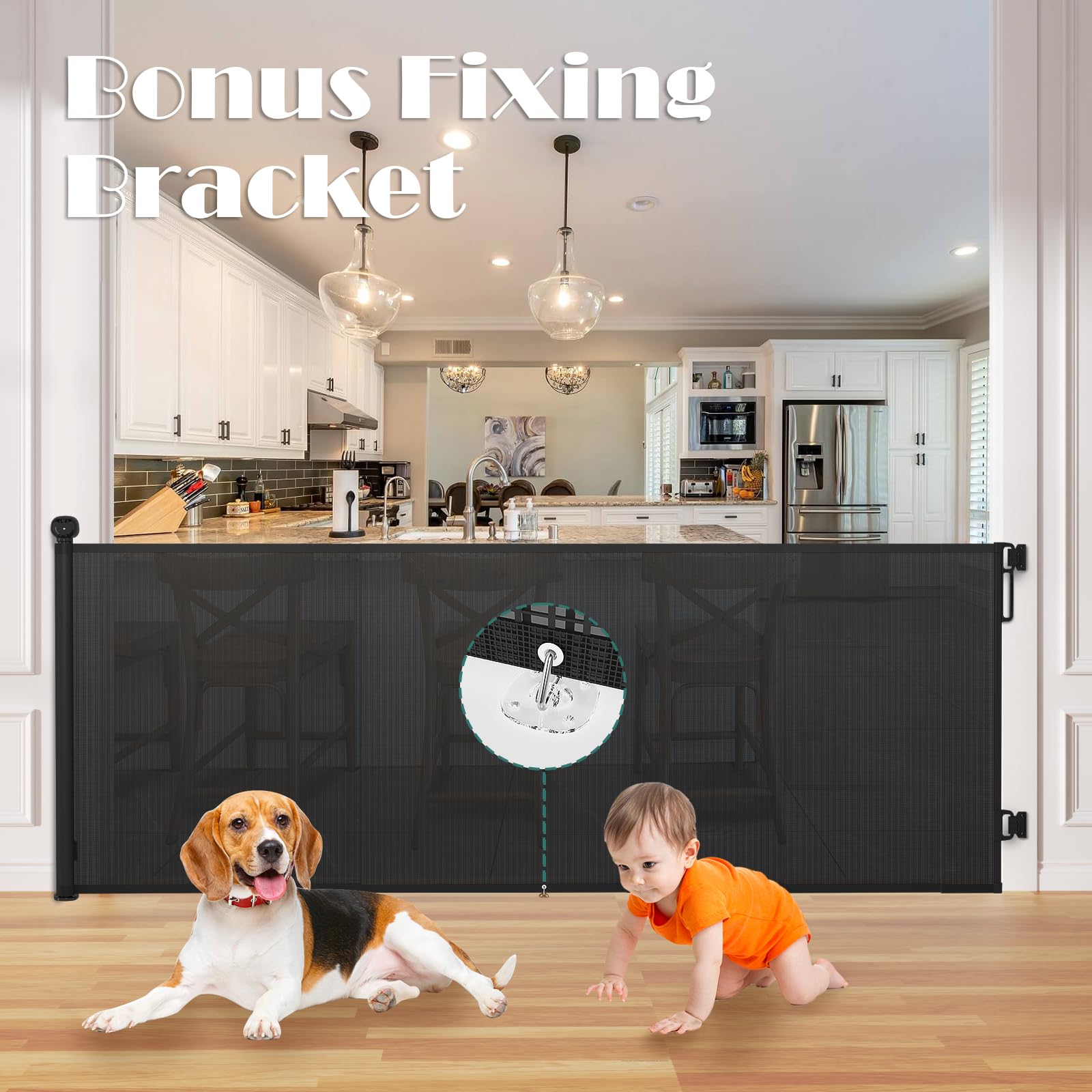 Babepai double safety lock offers easy locking and baby-resistant security.