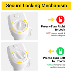 Babepai gate with secure locking keeps children safely contained during busy routines.