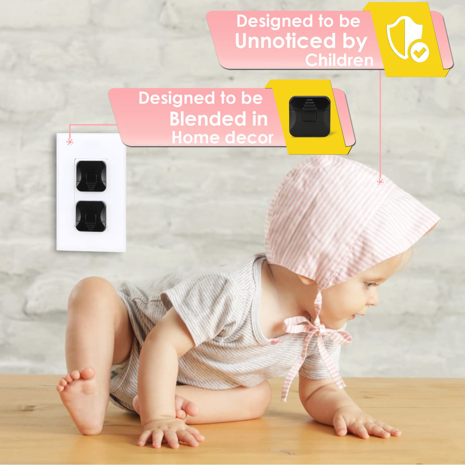 Babepai durable ABS material delivers long-lasting outlet protection.