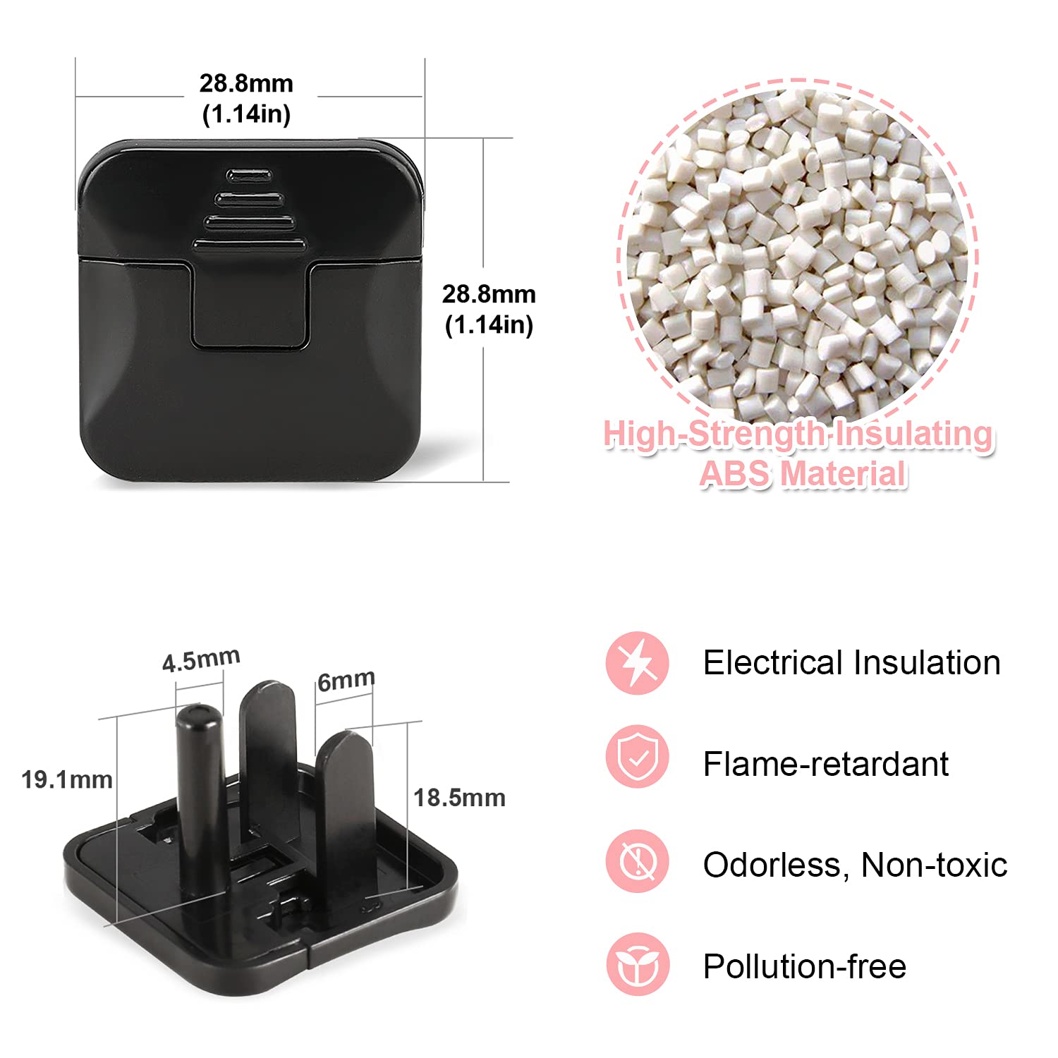 Babepai outlet covers with ring-pull handle for easy removal and safety.
