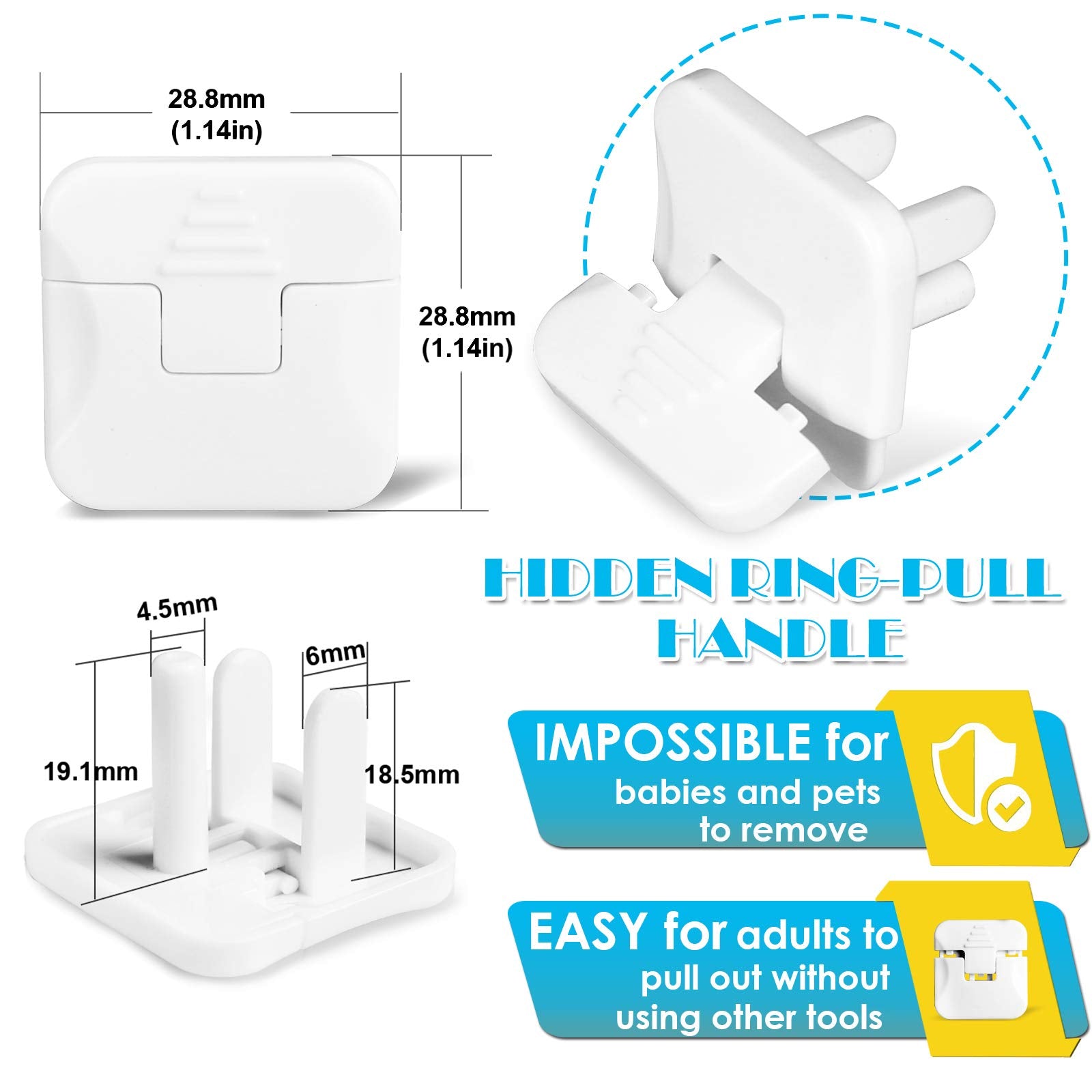 Babepai outlet covers installation step demonstrates quick, secure fit for safety