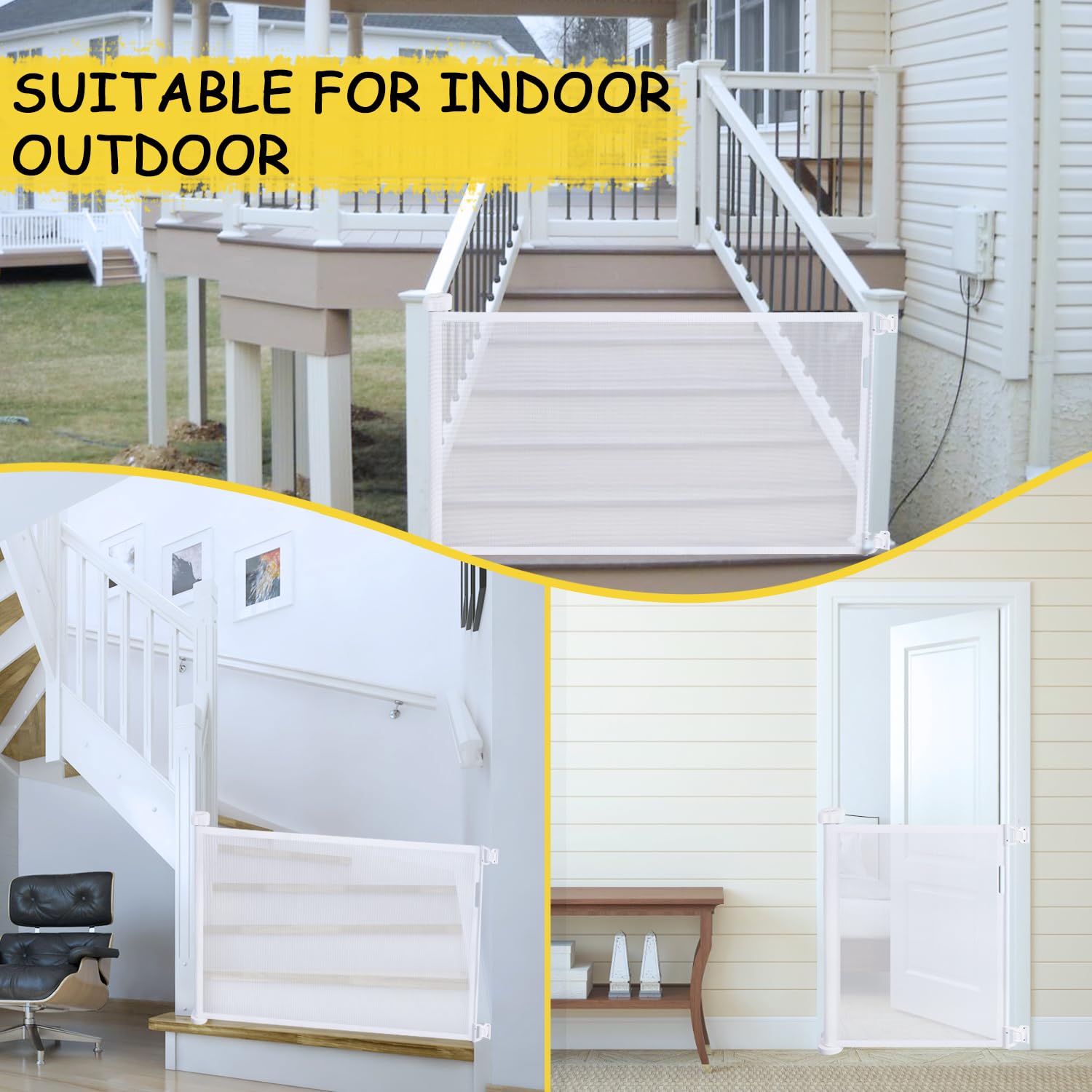 Babepai pet friendly gate provides a safe barrier for pets during family time.