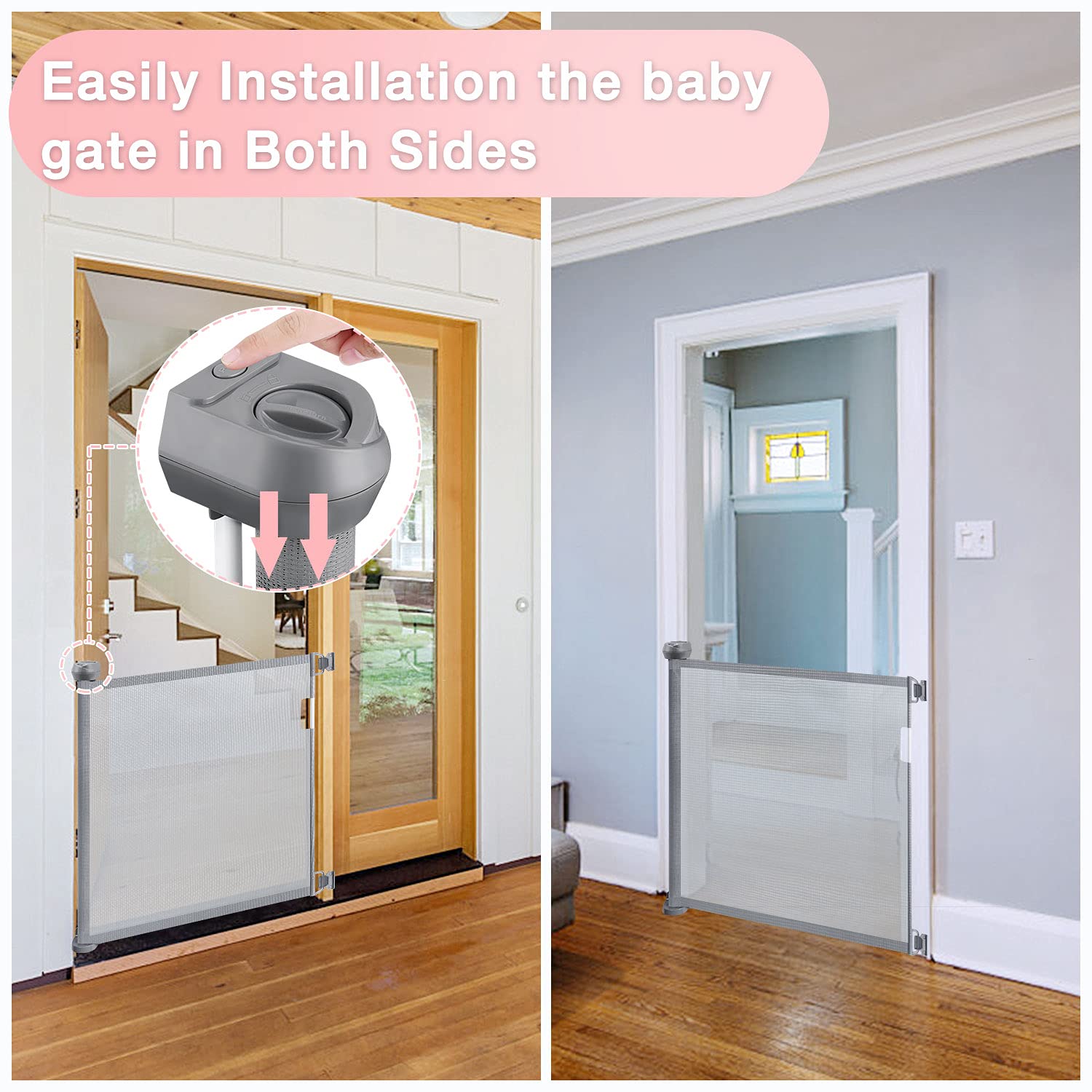 Babepai secure locking mechanism shown keeping extended panel firmly in place.