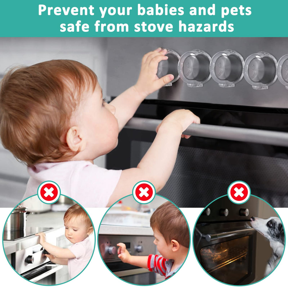 Babepai adhesive pads securing knob covers without obscuring markers