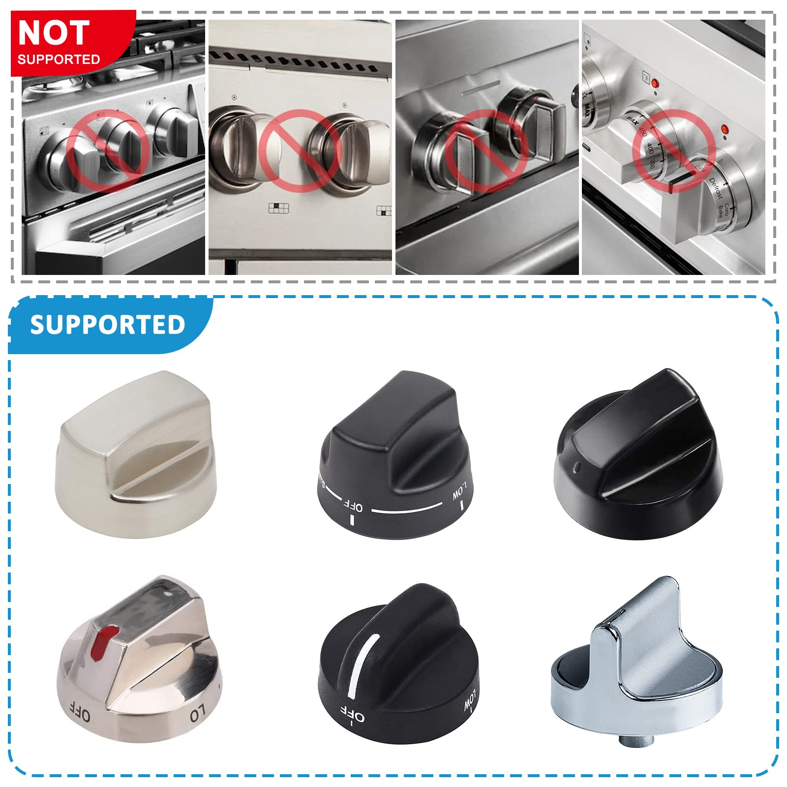 Babepai stove-knob-cover on a burner ready to prevent turning.