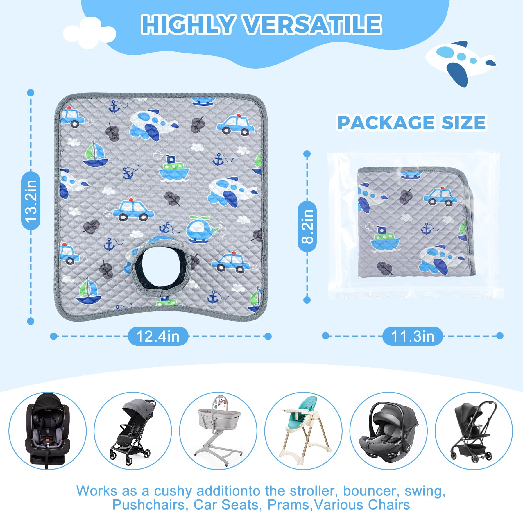 Babepets harness-opening fit works with most stroller and chair designs