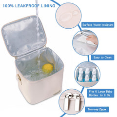 BABEYER bottle bag capacity 6 bottles shows ample space for daily feeding routines.