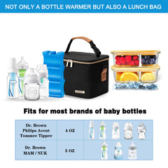 BABEYER bottle-slot-fits-six-5oz demonstrates capacity for six 5-ounce bottles for daycare.