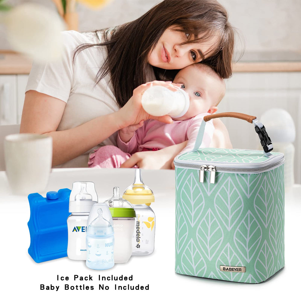 BABEYER breast milk cooler bag durable polyester exterior and smooth zipper endure daily use.