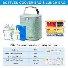 BABEYER breast milk cooler bag detachable buckle handle attached to stroller for easy transport.