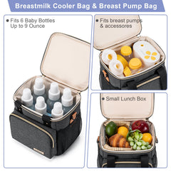 BABEYER breastmilk bag insulation helps keep milk cold or warm.