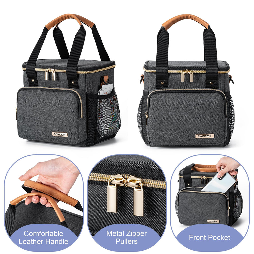 BABEYER breastmilk bag waterproof lining cleans easily after spills.