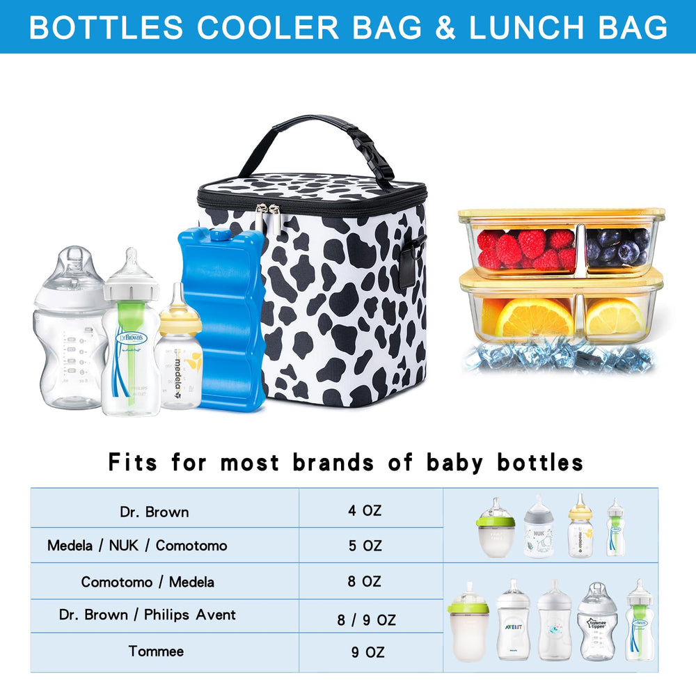 BABEYER Breastmilk Cooler Bag displays six bottles fit to keep milk cold for hours.