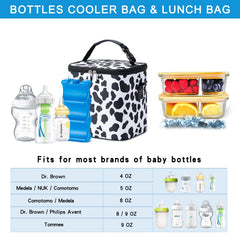 BABEYER Breastmilk Cooler Bag displays six bottles fit to keep milk cold for hours.