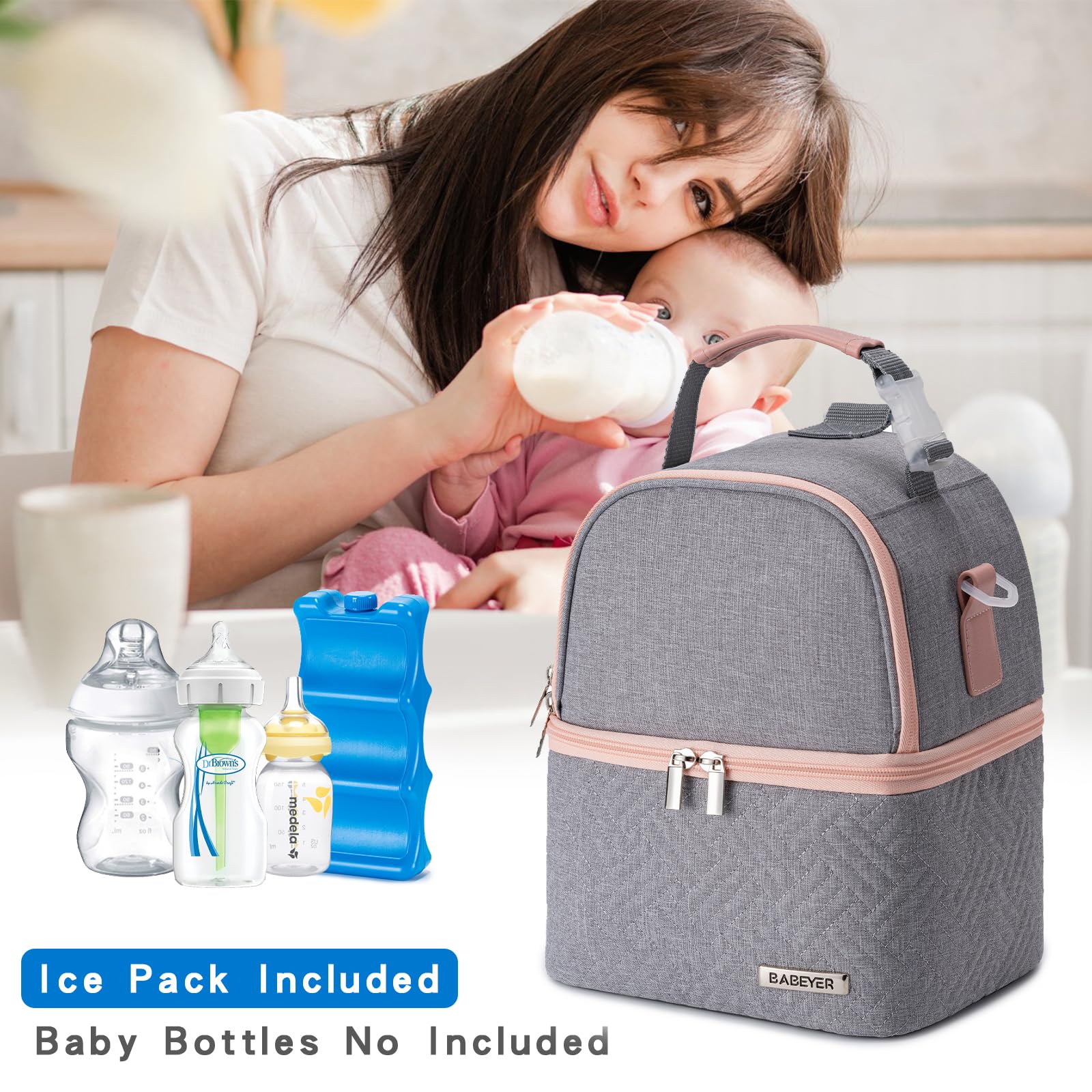 BABEYER cooler bag back pocket stores small essentials securely