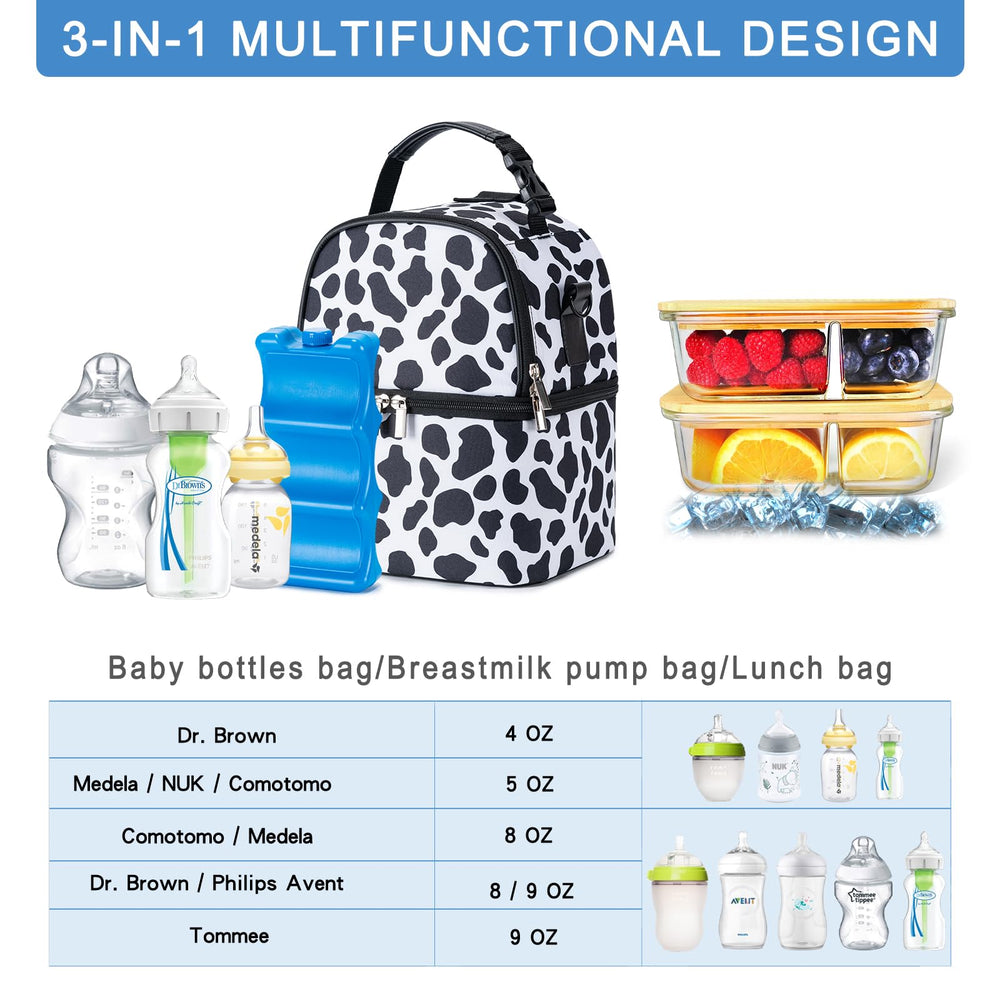 BABEYER breastmilk cooler bag capacity for 6 bottles supports busy day feeding plans.
