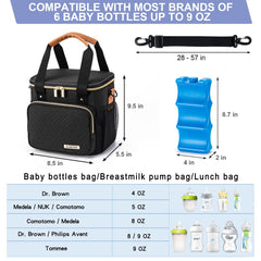 BABEYER cooler bag detachable top handle enables easy stroller attachment during outings.