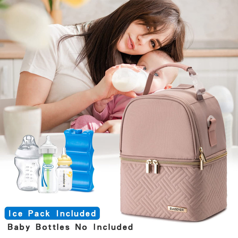 BABEYER breastmilk cooler bag uses dirt-proof fabric for durable daily use.