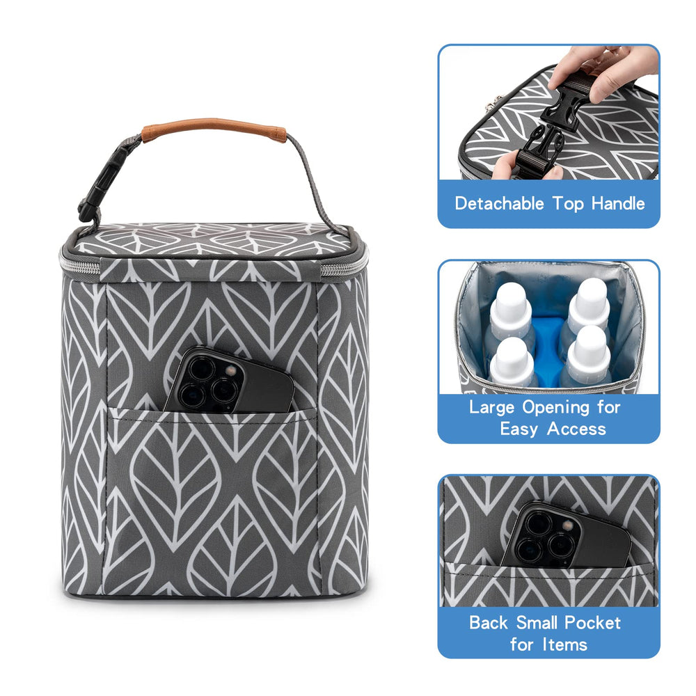 BABEYER four-bottle capacity shown inside tote with bottles