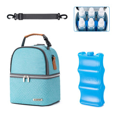 BABEYER breastmilk cooler bag front view in lake green for on-the-go daycare
